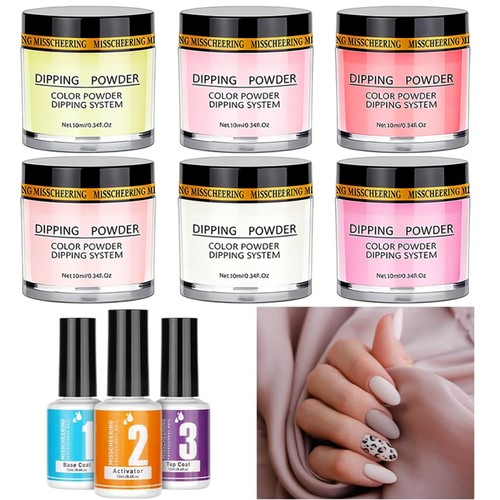 Dipping powder nails - dipping, set,