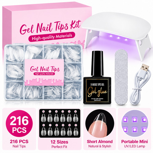 216pcs kit punte - punte, gel