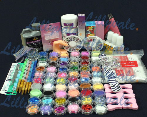 Kit nail art - art, glitter